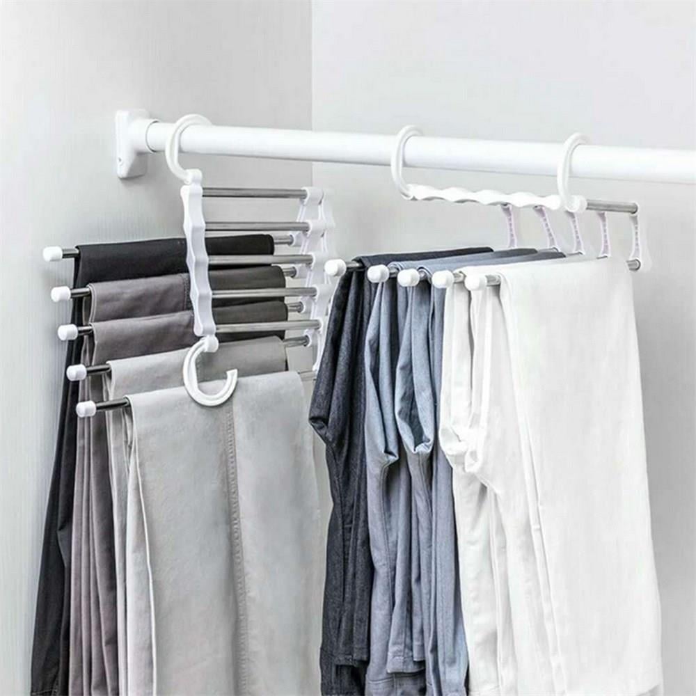 Çarşı Point®  Hareketli Dolap İçi Pantolon Kravat Şal Askı Sistemi Düzenleyici Katmanlı Askılık Organizer