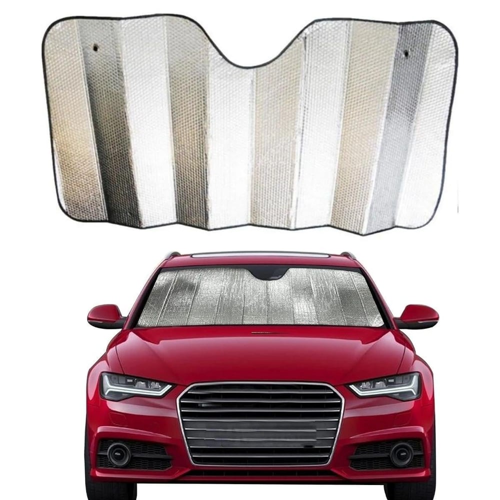 Çarşı Point® 120*55 cm Ambalajlı Vantuzlu Araç İçi Ön Cam Perdesi Katlanabilir Güneşlik