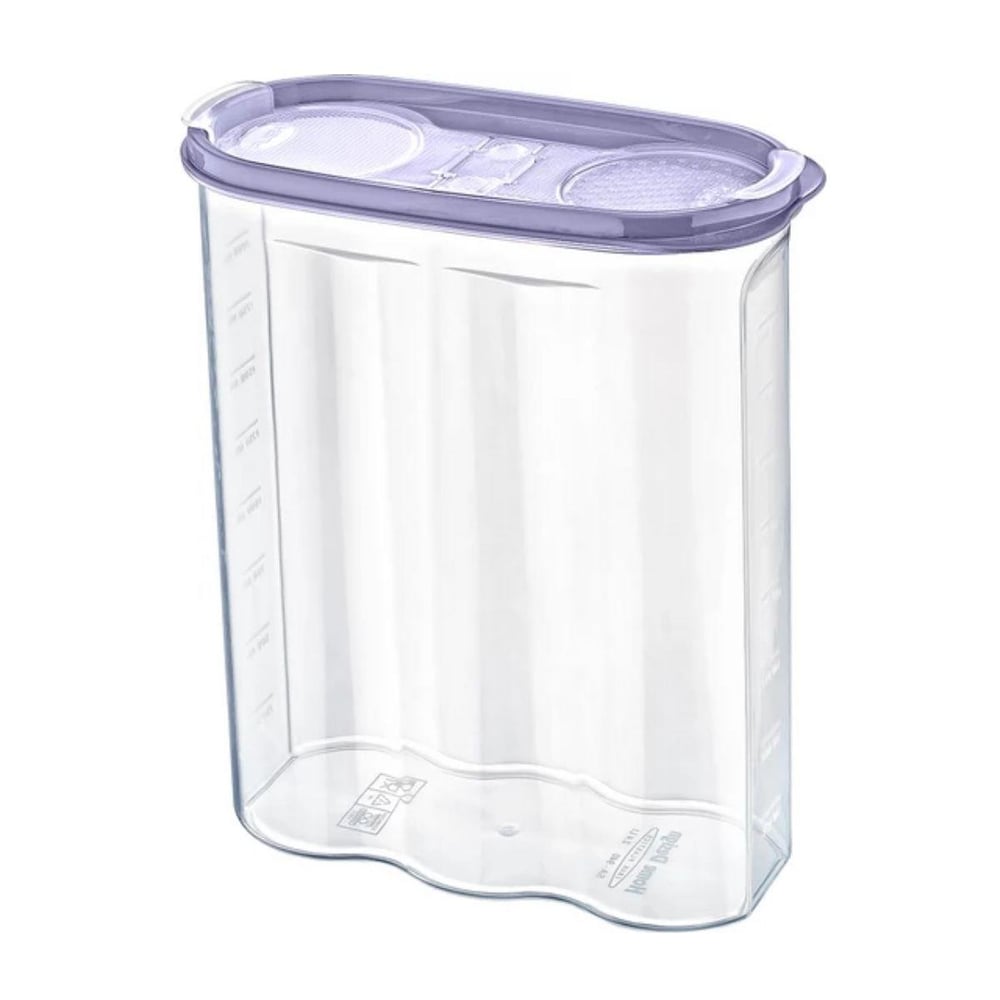 Çarşı Point® 2 Kapaklı Ölçekli Erzak Kuru Gıda Saklama Kutusu Kabı 2,4 Litre-SA940