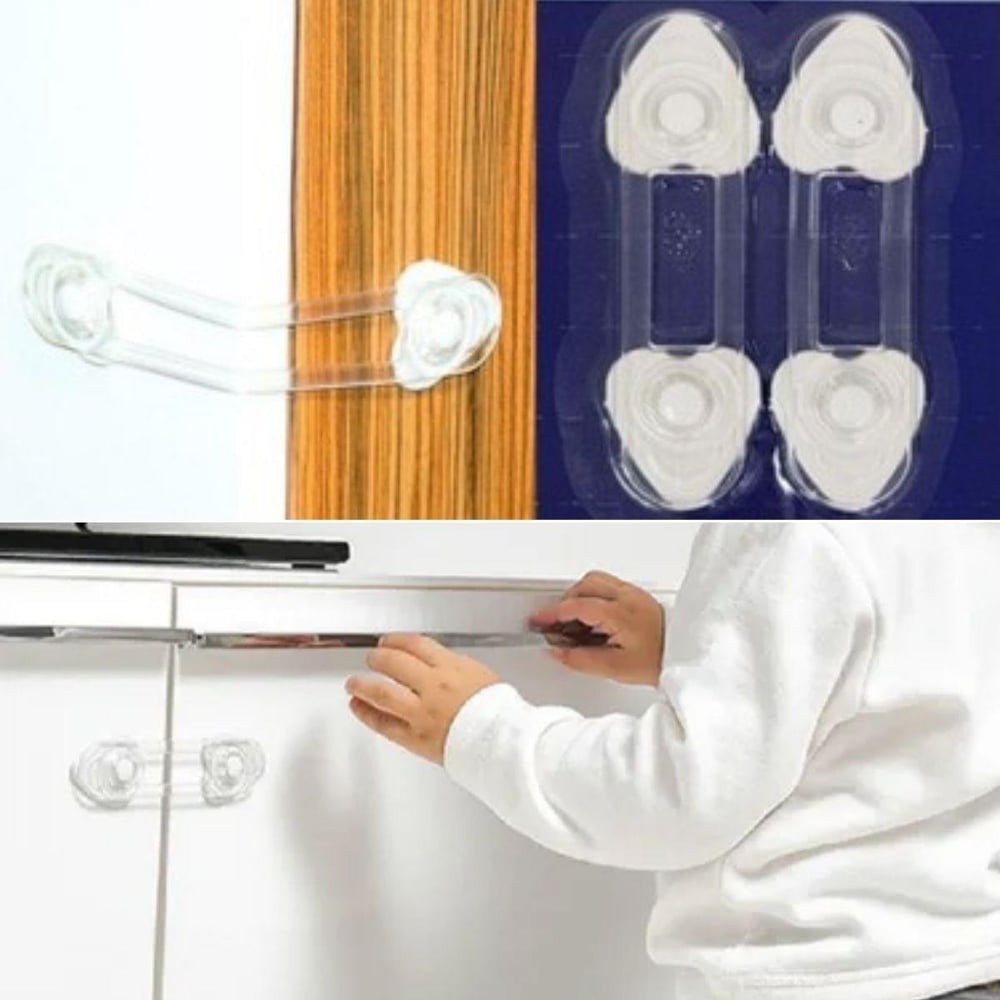 Çarşı Point® 2'li Mini Çok Amaçlı Kilit- Çocuk Güvenlik Gereçkerli Çekmece,Dolap,Kapak Kilidi