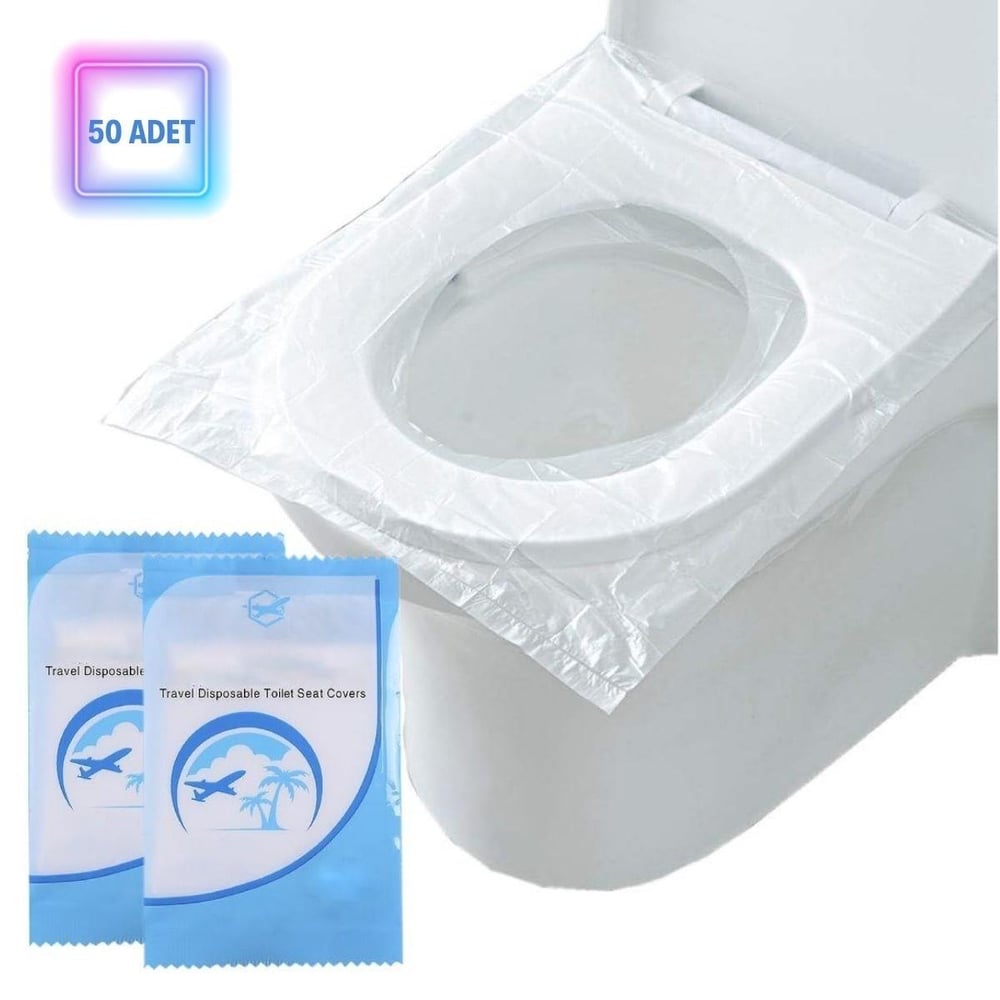 Çarşı Point® 50 Adet Kullan At Pratik Kullanımlı Hijyenik Klozet Kapağı Poşeti