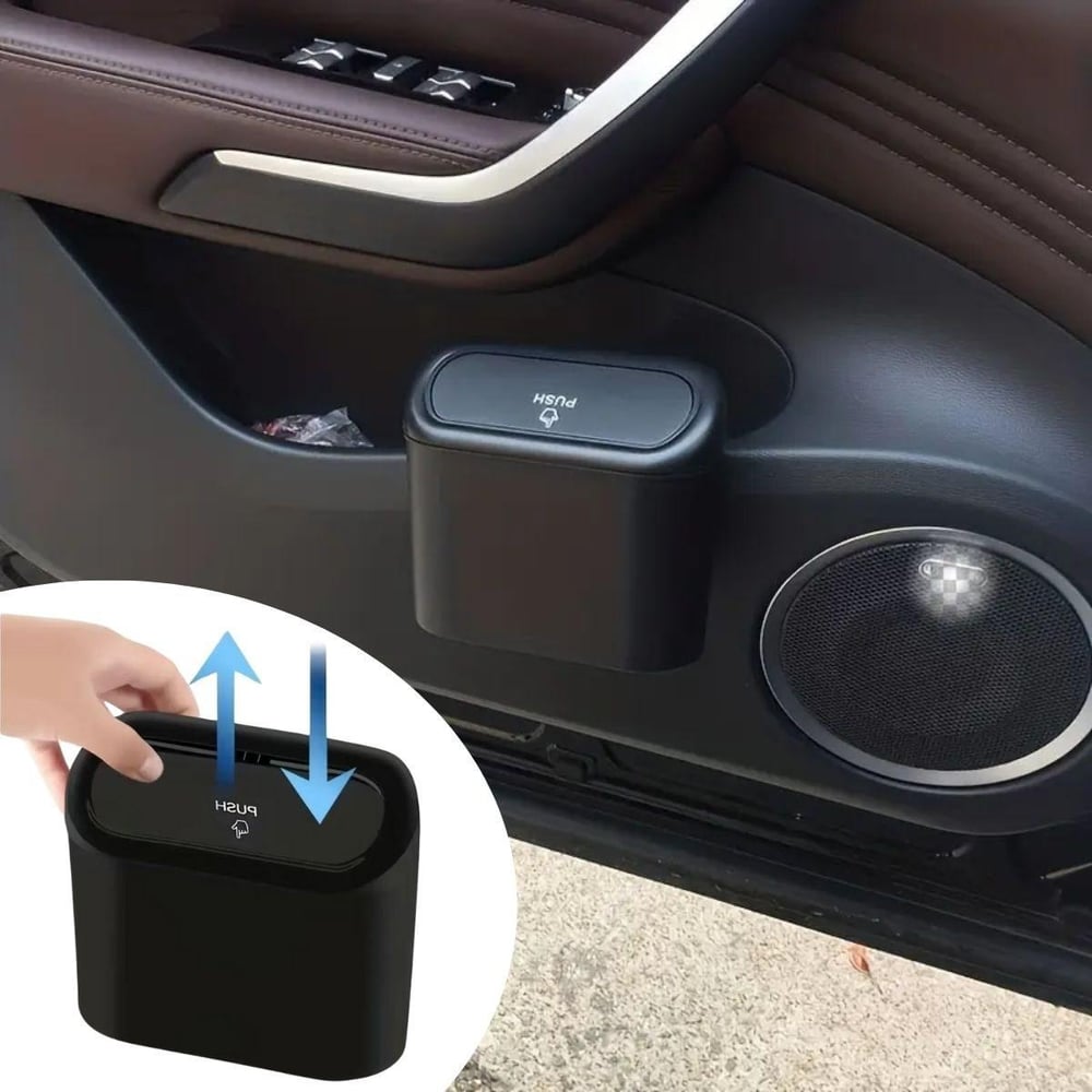 Çarşı Point® Araç İçi Takılarak Sabitlenebilen Mini Kapaklı Çöp Kovası