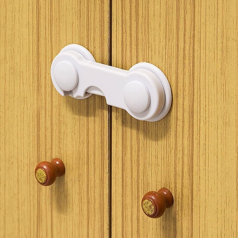 Çarşı Point® Bebek Çocuk Güvenliği Çekmece ve Dolap İçin Kendiliğinde Yapışkanlı Vidasız Kapak Kilidi
