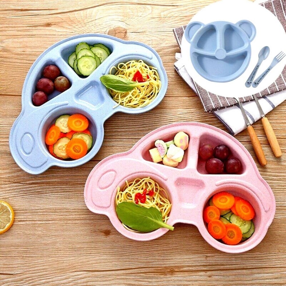 Çarşı Point® Bebekler İçin Araba Şeklinde Sevimli Mama Tabağı Çocuk Tabldot