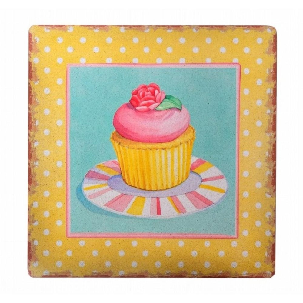 Çarşı Point® Decotown Duvar Panosu 40*40 Cup Cake Muffin Motifli Duvar Süsü