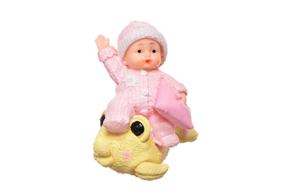 Çarşı Point® Decotown Hediyelik Sevimli Pembe Bebek Biblo Polyester Süs Eşyası