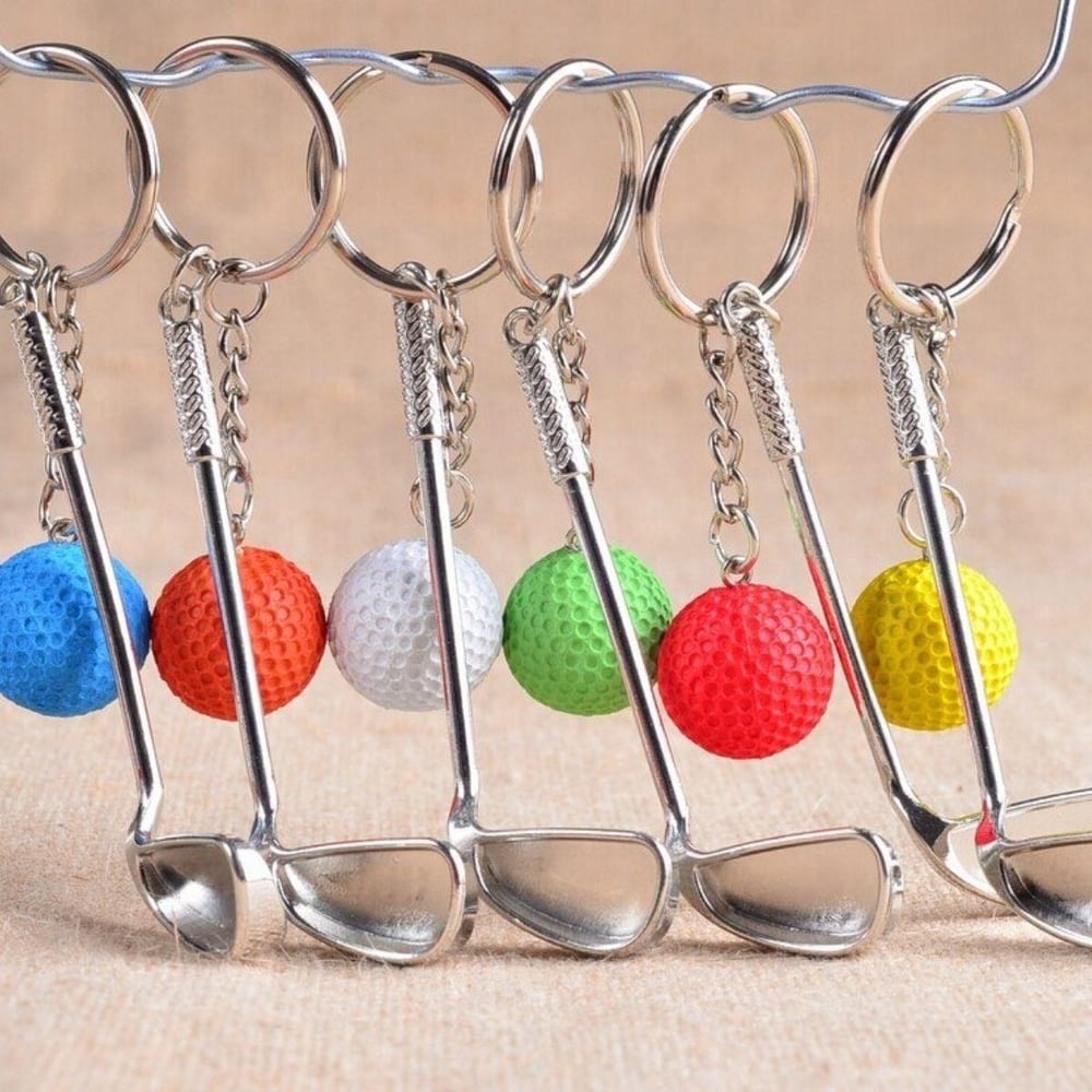 Çarşı Point® Gerçekçi Golf Tasarımlı Şık Anahtarlık Kolye Çanta Süsü Golf Keychain