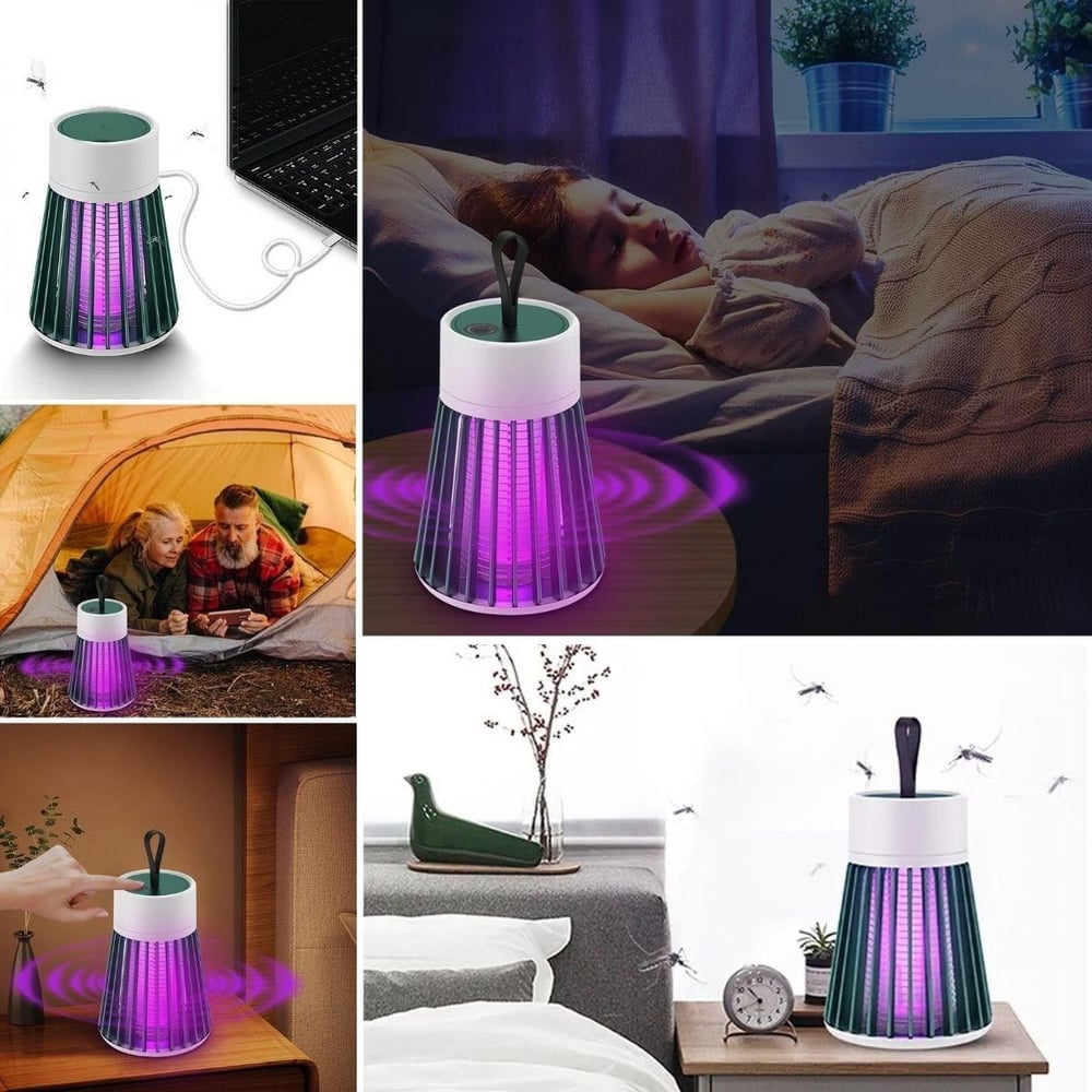 Çarşı Point® İç ve Dış Mekanlar İçin Şarjlı Sinek Öldürücü Sivrisinek Kovucu,UV Işıklı Sineksavar Taşınabilir Gece Lambası