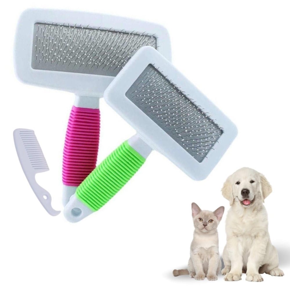 Çarşı Point® Kedi Köpek Telli Küçük Boy Tüy Bakım Seti Evcil Hayvan Tarama Fırçası