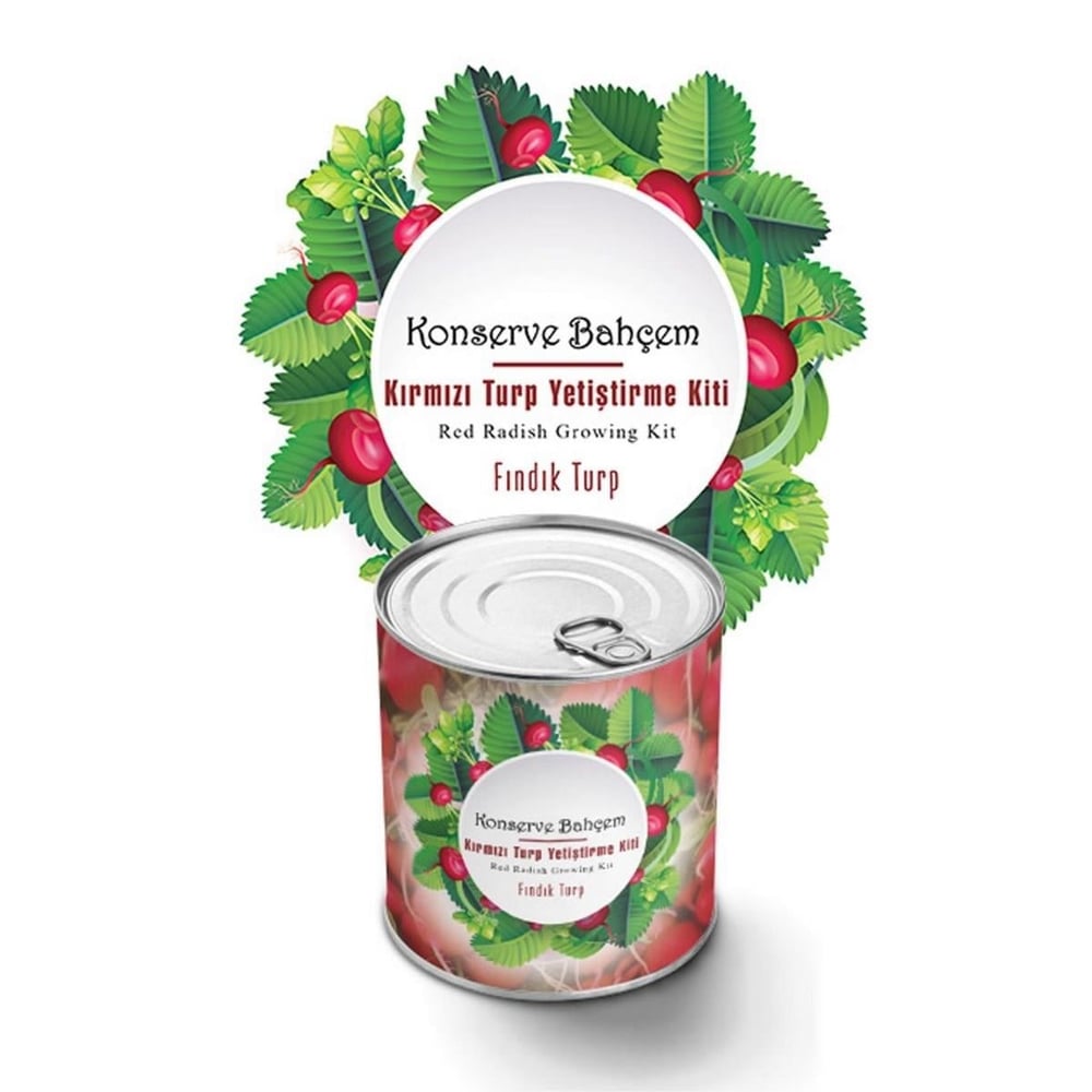 Çarşı Point® Konserve Bahçem Evde Konservede Fındık Turp Yetiştirme Kiti