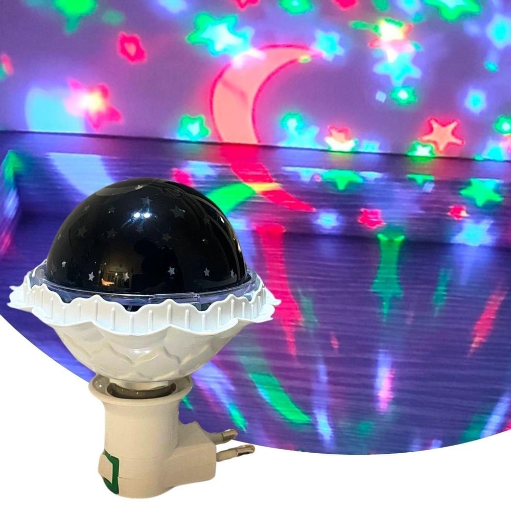 Çarşı Point® Kristal Gökyüzü Modlu Yıldızlı Hareketli 360 Derece Dönen Kristal Led Ampül