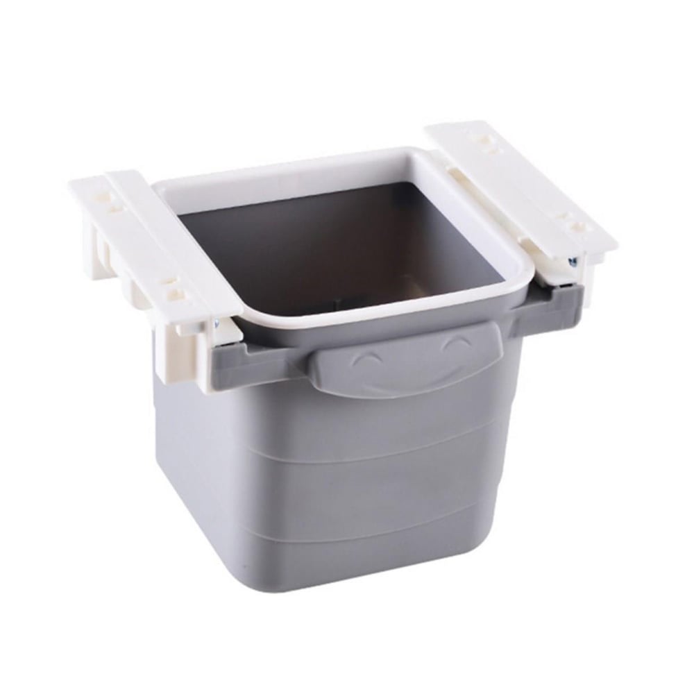 Çarşı Point® Mini Masa Çöp Kovası Plastik Tezgah Altı Geri Çekilebilir Yapışkanlı Görünmez Bölme Pratik