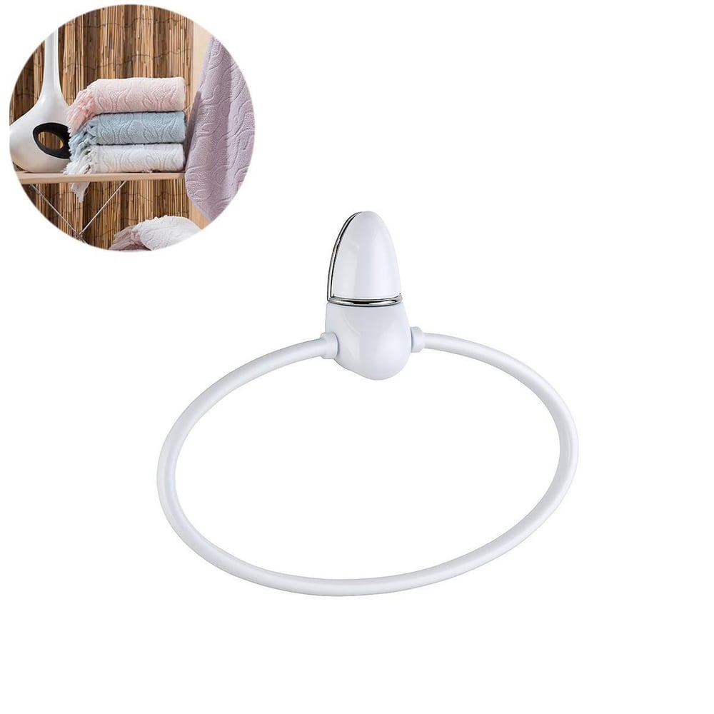 Çarşı Point® Oval Yuvarlak Halka Havluluk Dekoratif El Havlusu Tutacağı Askısı