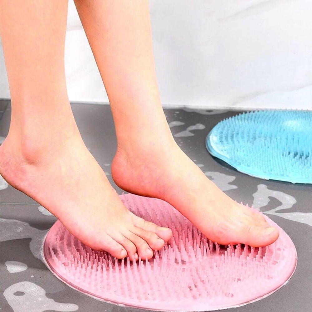 Çarşı Point® Silikon Fırçalı Banyo Masaj Matı ve  Ayaklar için Topuk Masaj Paspası