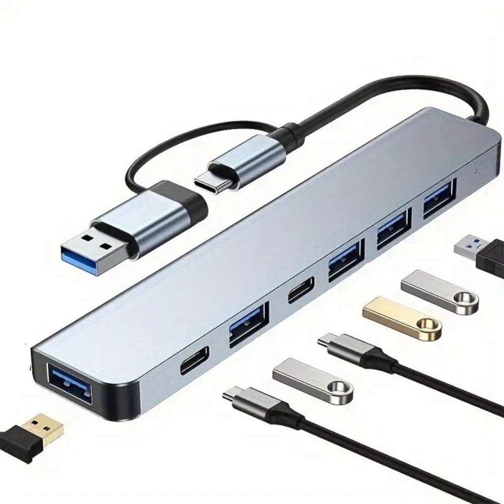 Çarşı Point8 in 1 Usb Çevirici Notebook Macbook Type-C Uyumlu Görüntü Aktarıcı Hub
