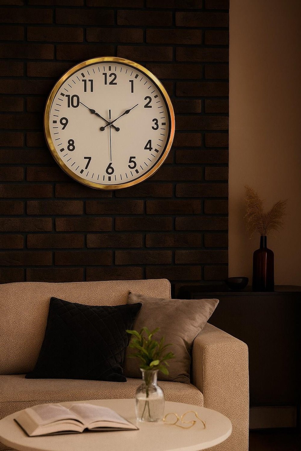 Gold Standart 52 Cm Metal Zarif Duvar Saati