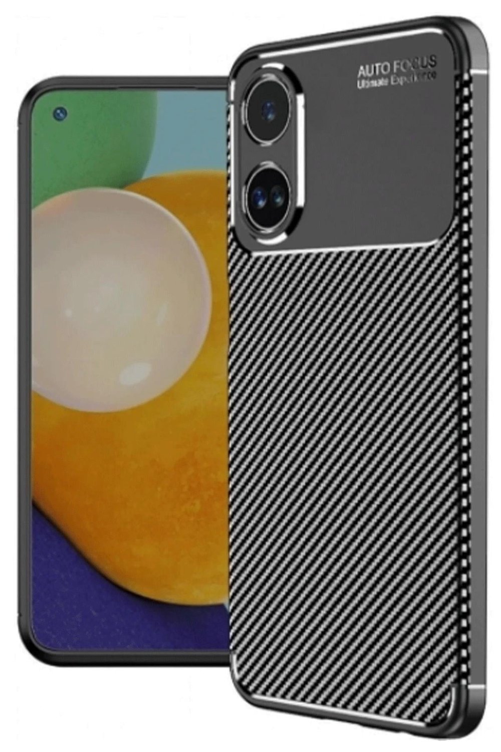 Mey İthalat®   A60 Kılıf Auto Focus Karbon Kapak - Siyah