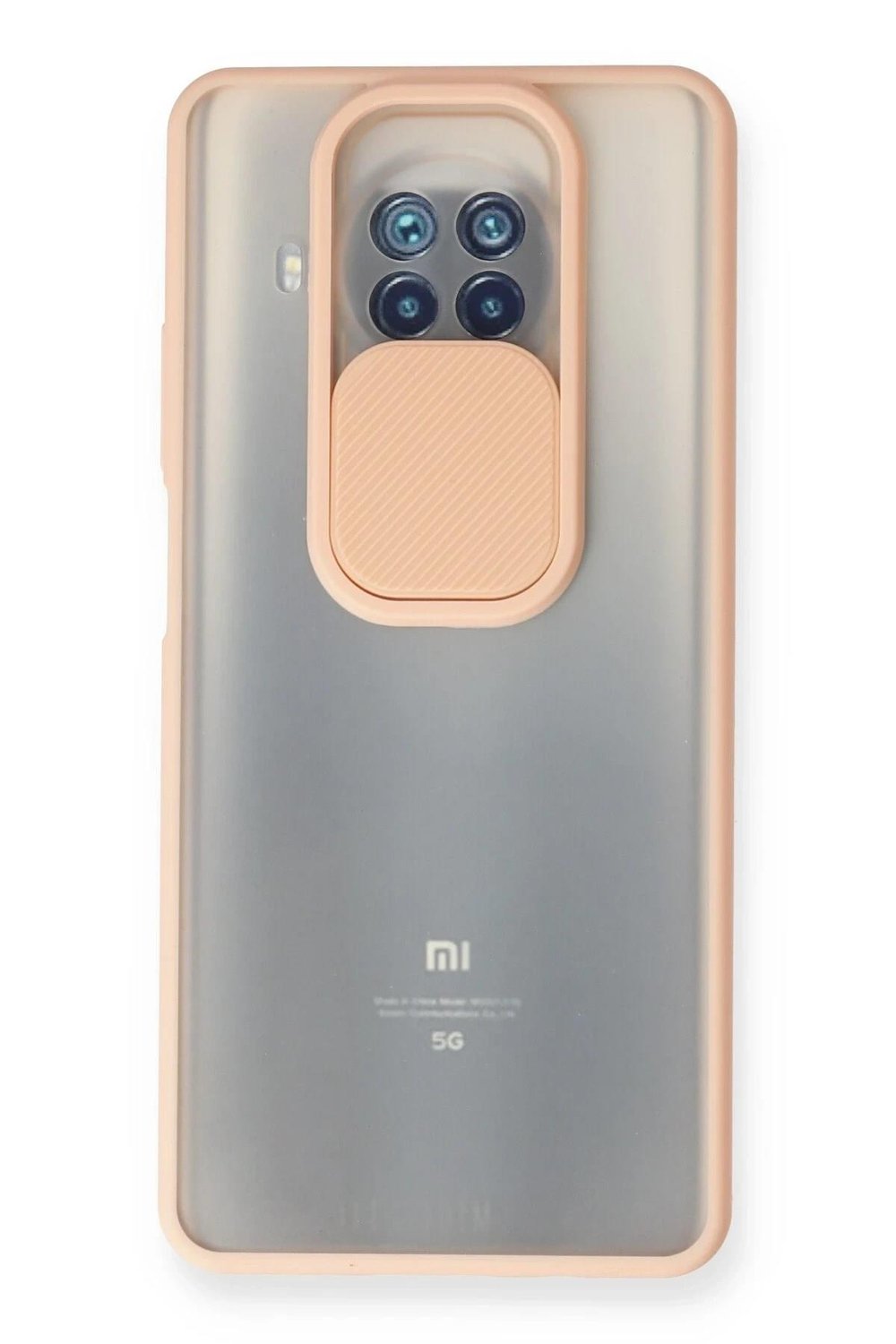 Mey İthalat®   Mi 10T Lite Kılıf Palm Buzlu Kamera Sürgülü Silikon - Pembe