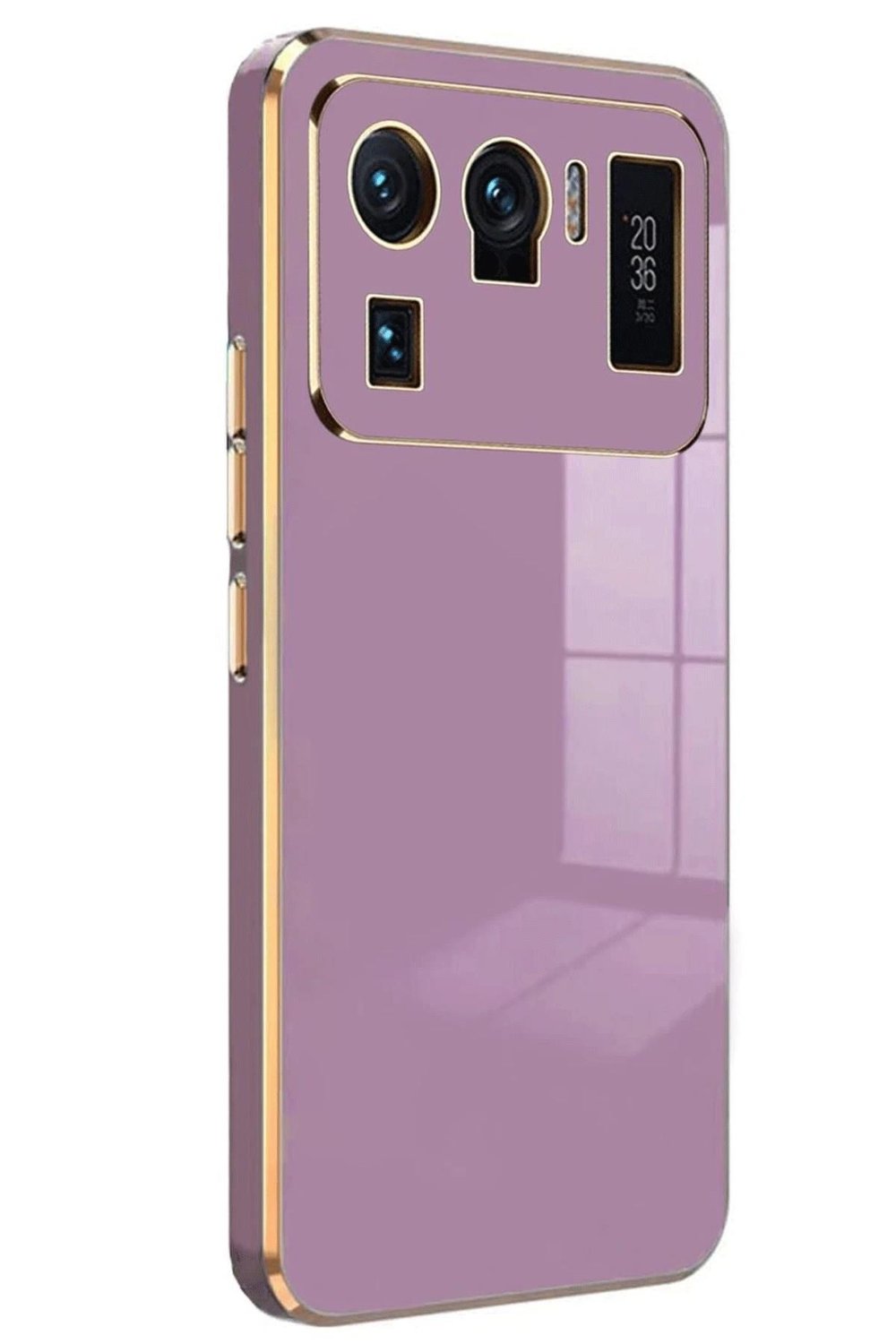 Mey İthalat®   Mi 11 Ultra Kılıf Volet Silikon - Mor