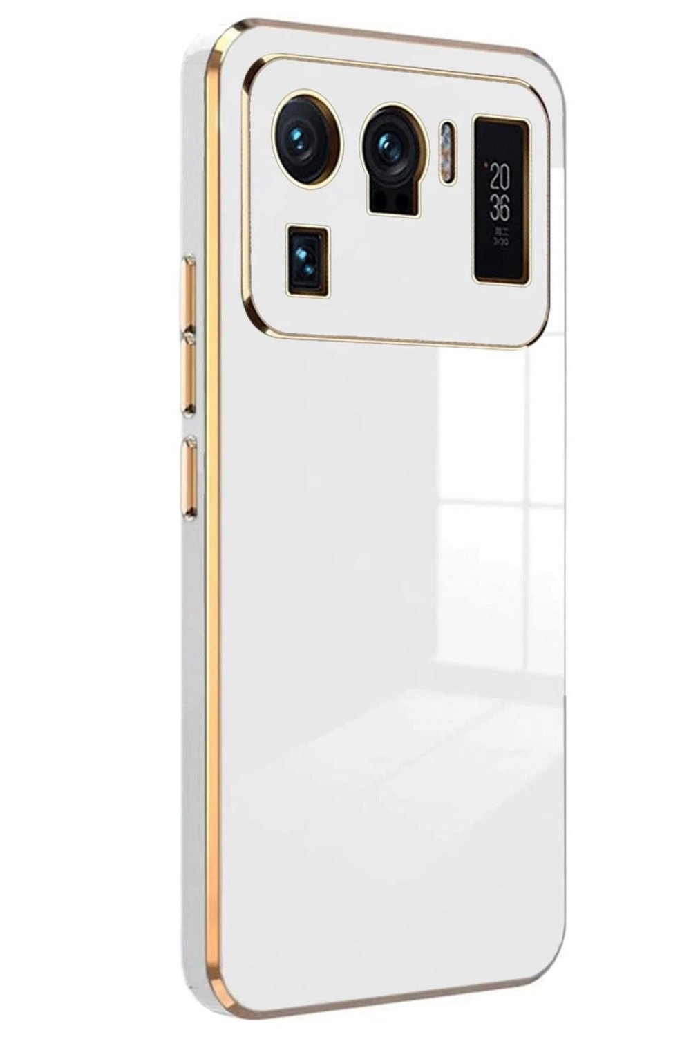 Mey İthalat®   Mi 11 Ultra Kılıf Volet Silikon - Beyaz