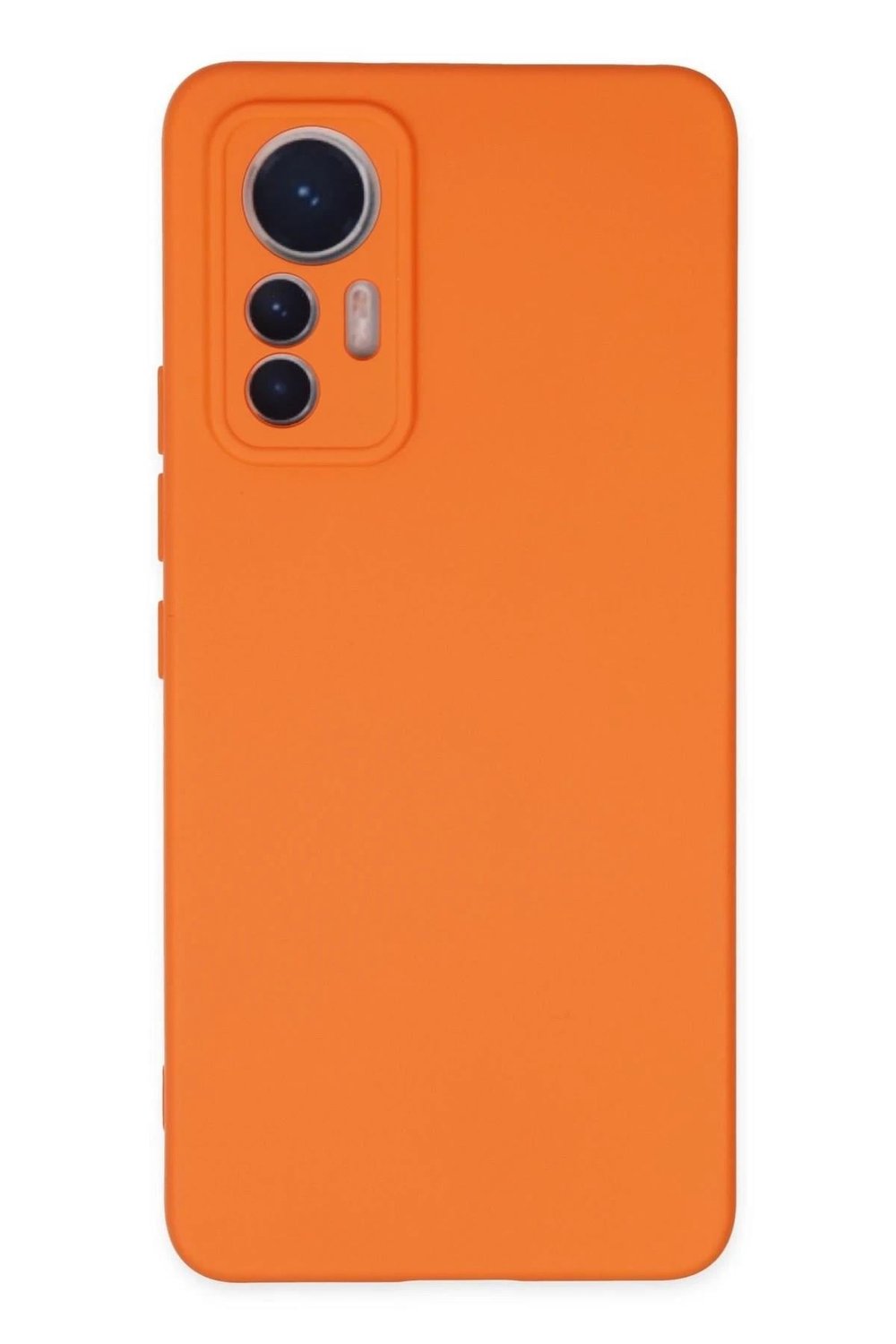 Mey İthalat®   Mi 12 Lite Kılıf Nano içi Kadife Silikon - Turuncu
