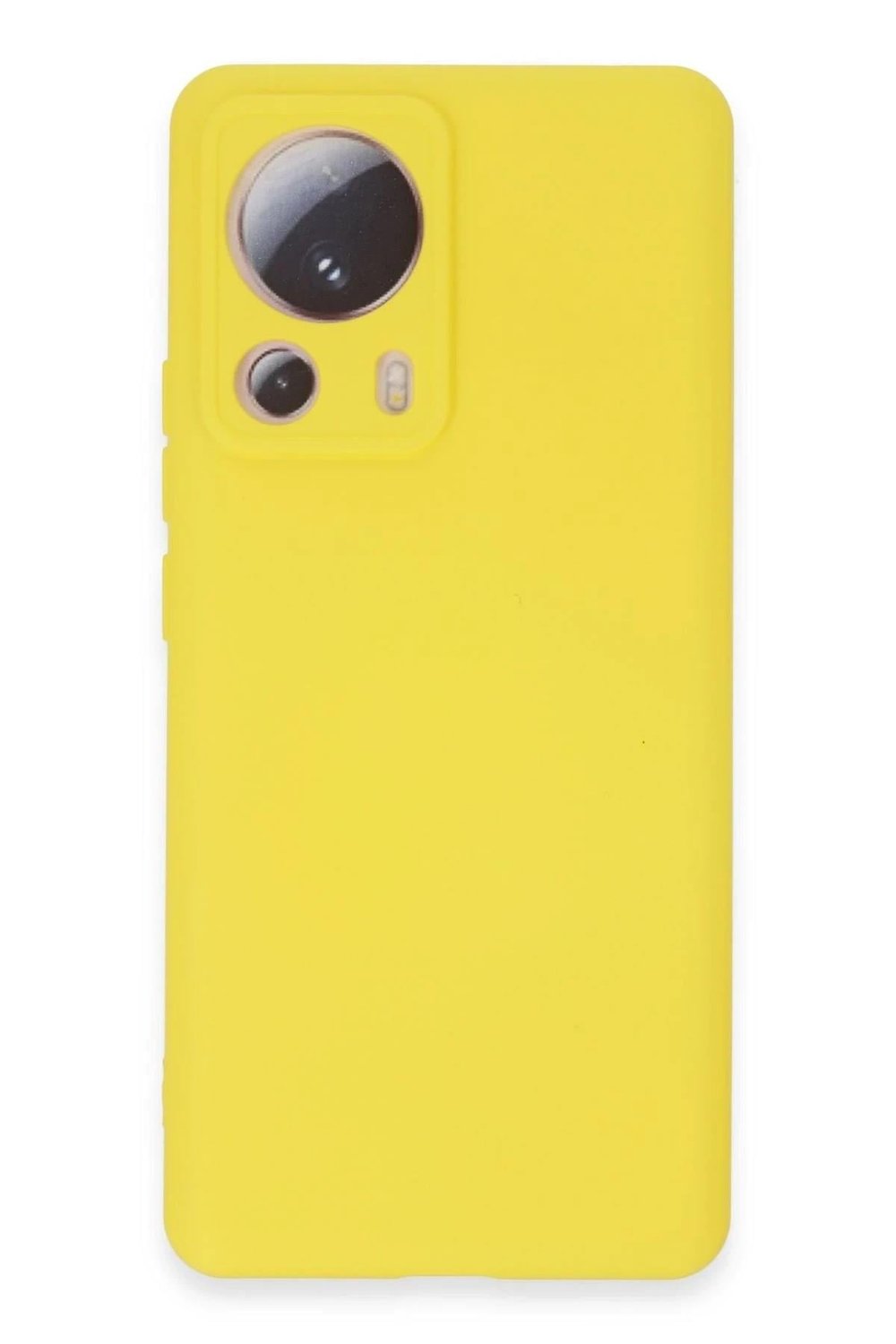 Mey İthalat®   Mi 13 Lite Kılıf Nano içi Kadife Silikon - Sarı