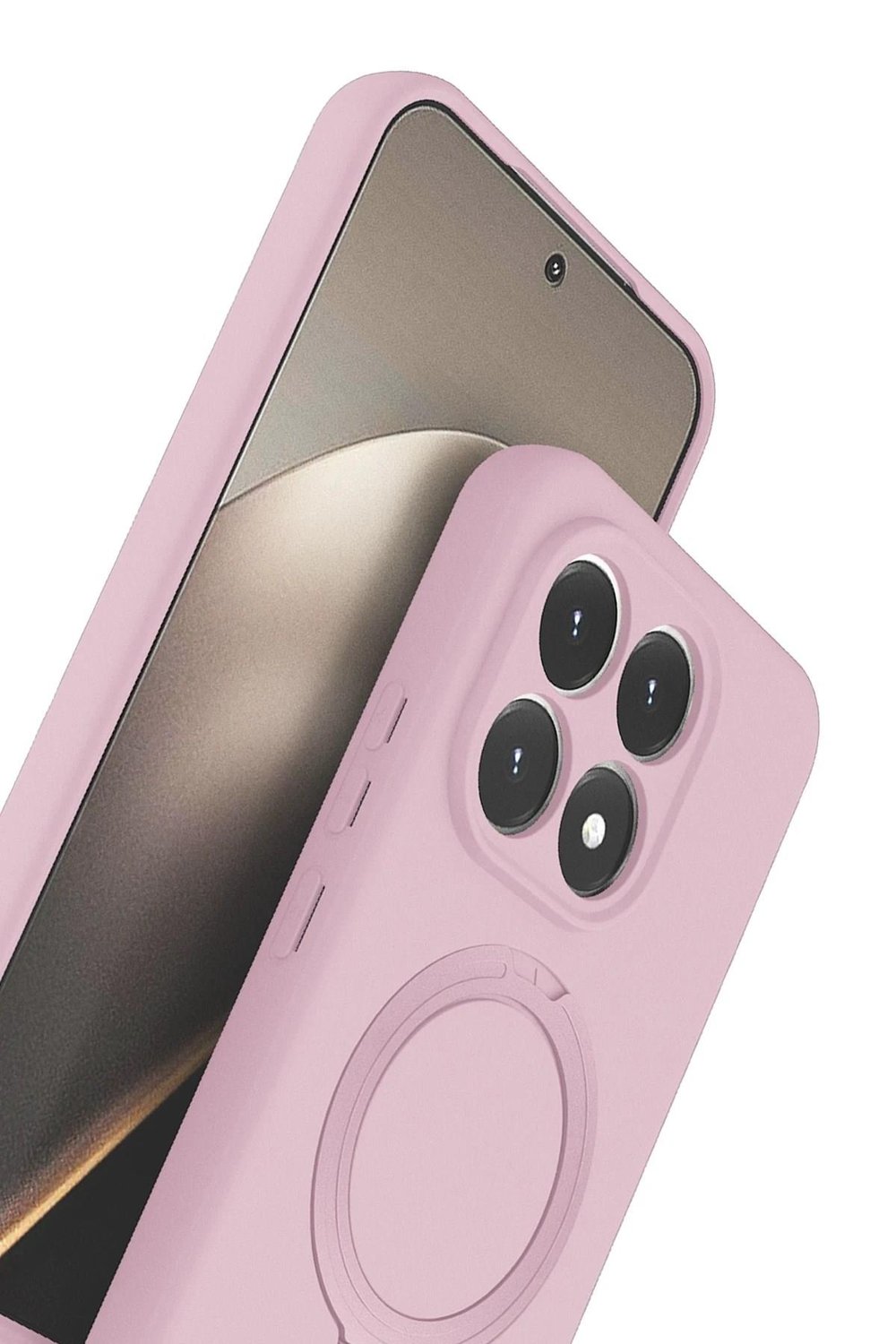 Mey İthalat®   Mi 15T Regal Magsafe Standlı Kapak - Açık Pembe