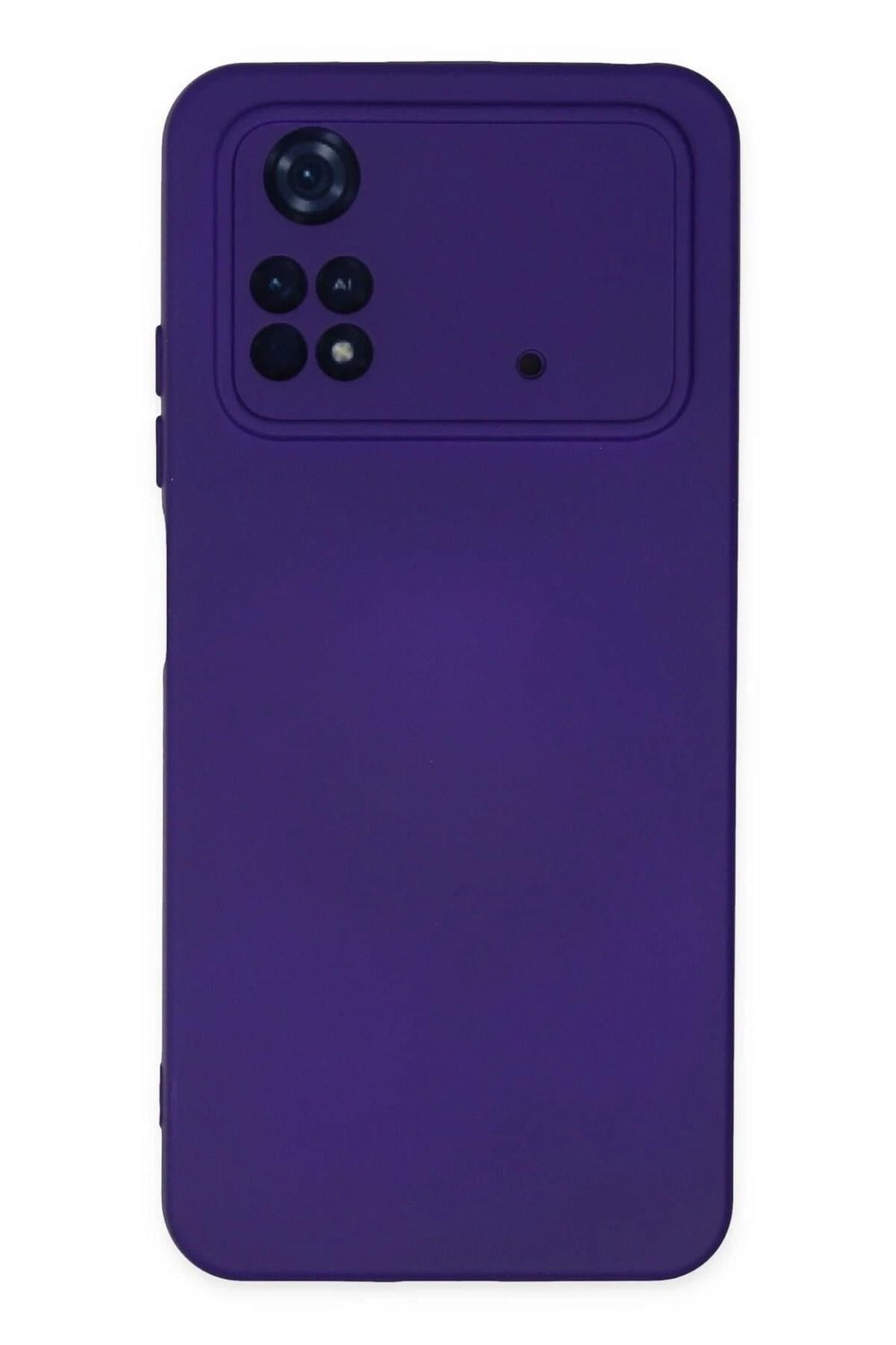 Mey İthalat®   Poco M4 Pro 4G Kılıf Nano içi Kadife Silikon - Mor