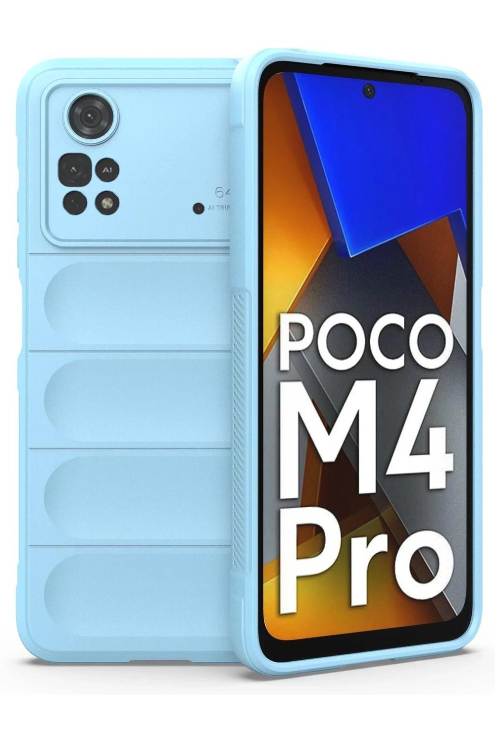 Mey İthalat®   Poco M4 Pro 4G Kılıf Optimum Silikon - Sky Blue
