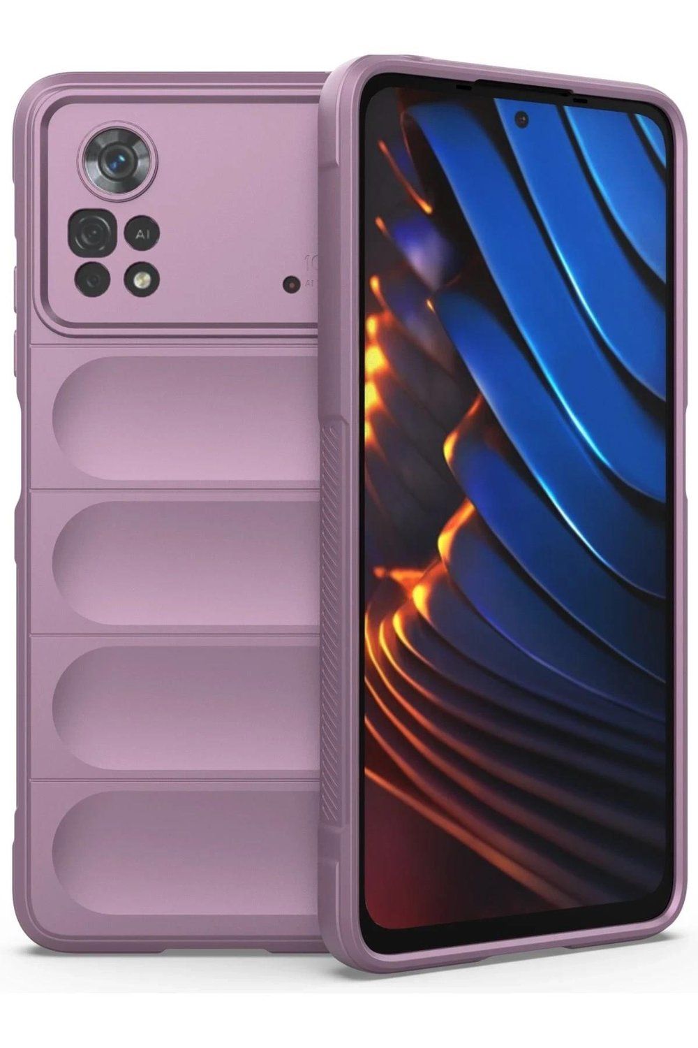 Mey İthalat®   Poco X4 Pro 5G Kılıf Optimum Silikon - Mor