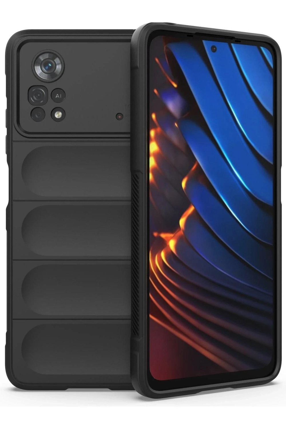 Mey İthalat®   Poco X4 Pro 5G Kılıf Optimum Silikon - Siyah
