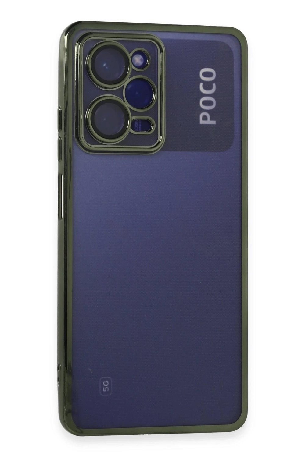 Mey İthalat®   Poco X5 Pro 5G Kılıf  Lensli Silikon - Yeşil