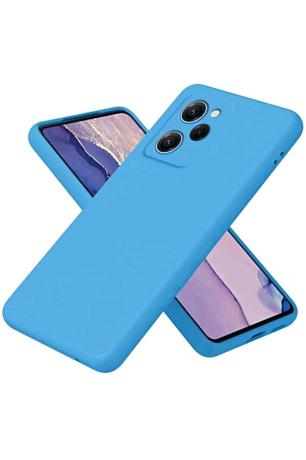 Mey İthalat®   Poco X5 Pro 5G Nano içi Kadife Silikon - Mavi