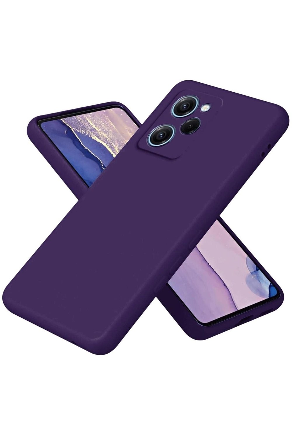 Mey İthalat®   Poco X5 Pro 5G Nano içi Kadife Silikon - Mor