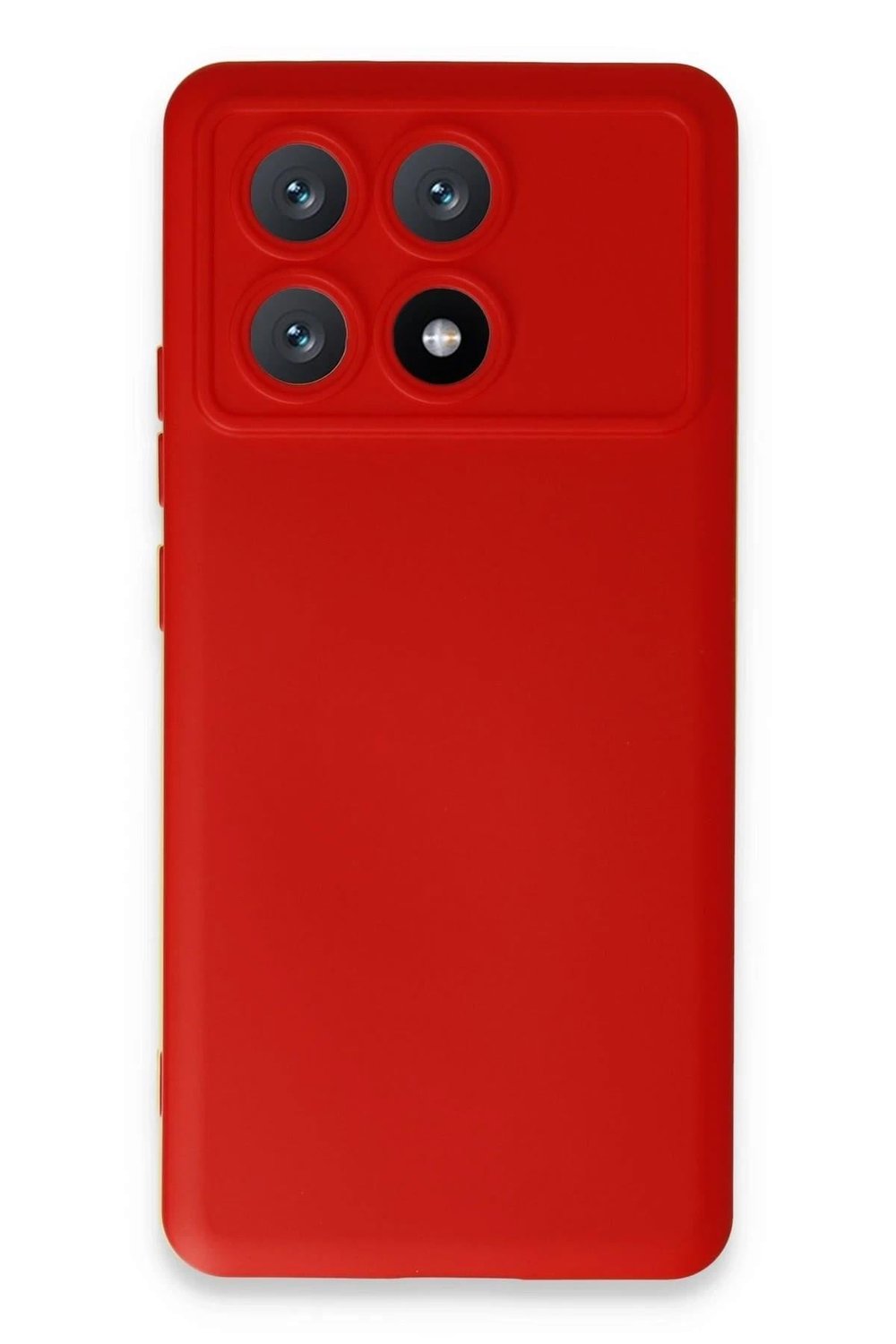 Mey İthalat®   Poco X6 Pro Kılıf Nano içi Kadife Silikon - Kırmızı
