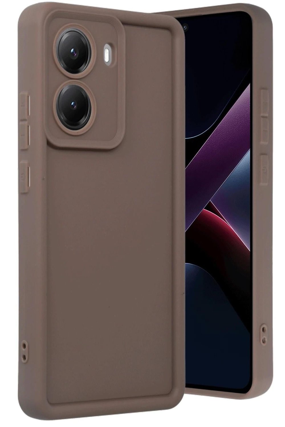 Mey İthalat®   Poco X7 Pro Viera Silikon - Kahverengi