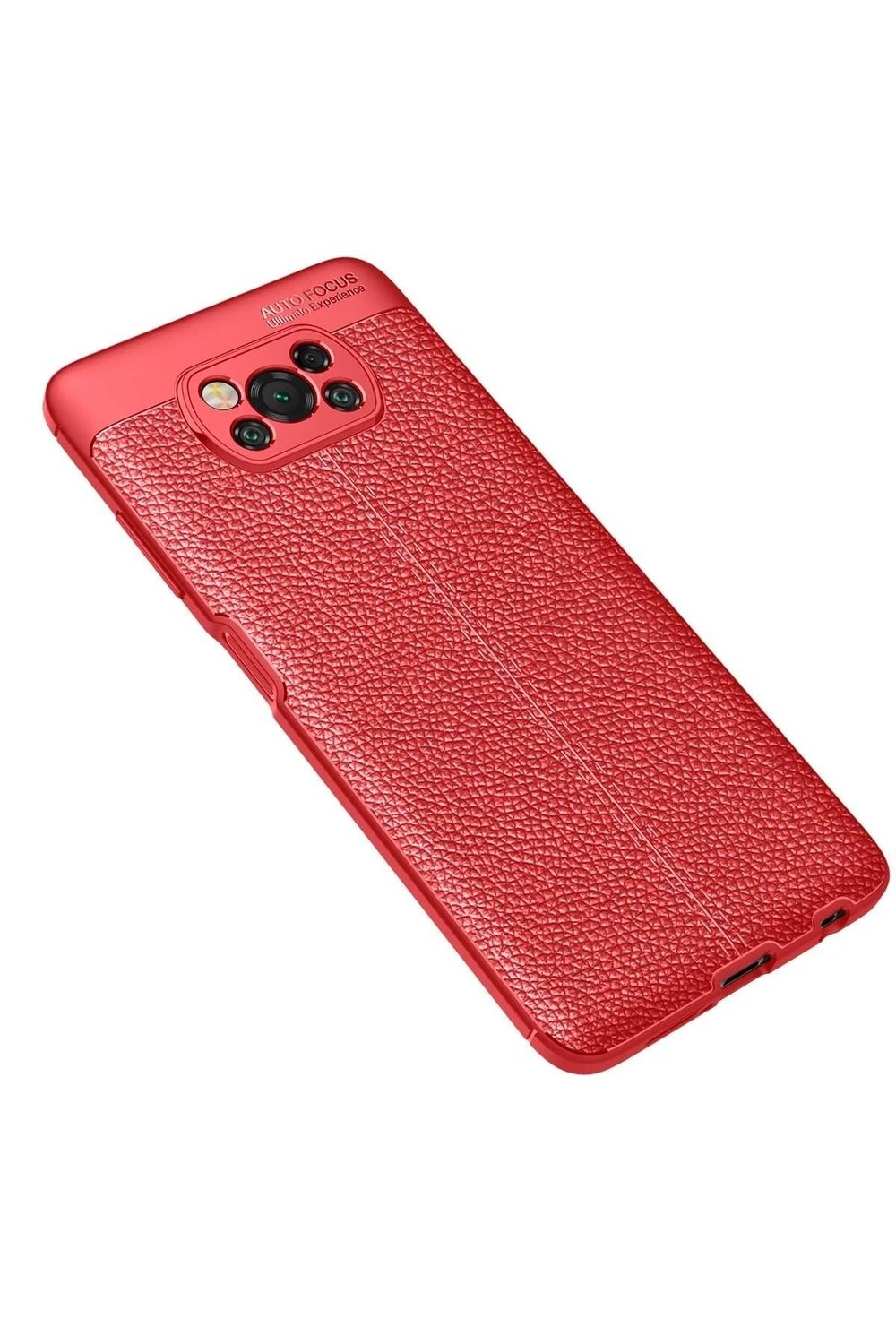 Mey İthalat®   Pocophone X3 Kılıf Auto Focus Kapak - Kırmızı