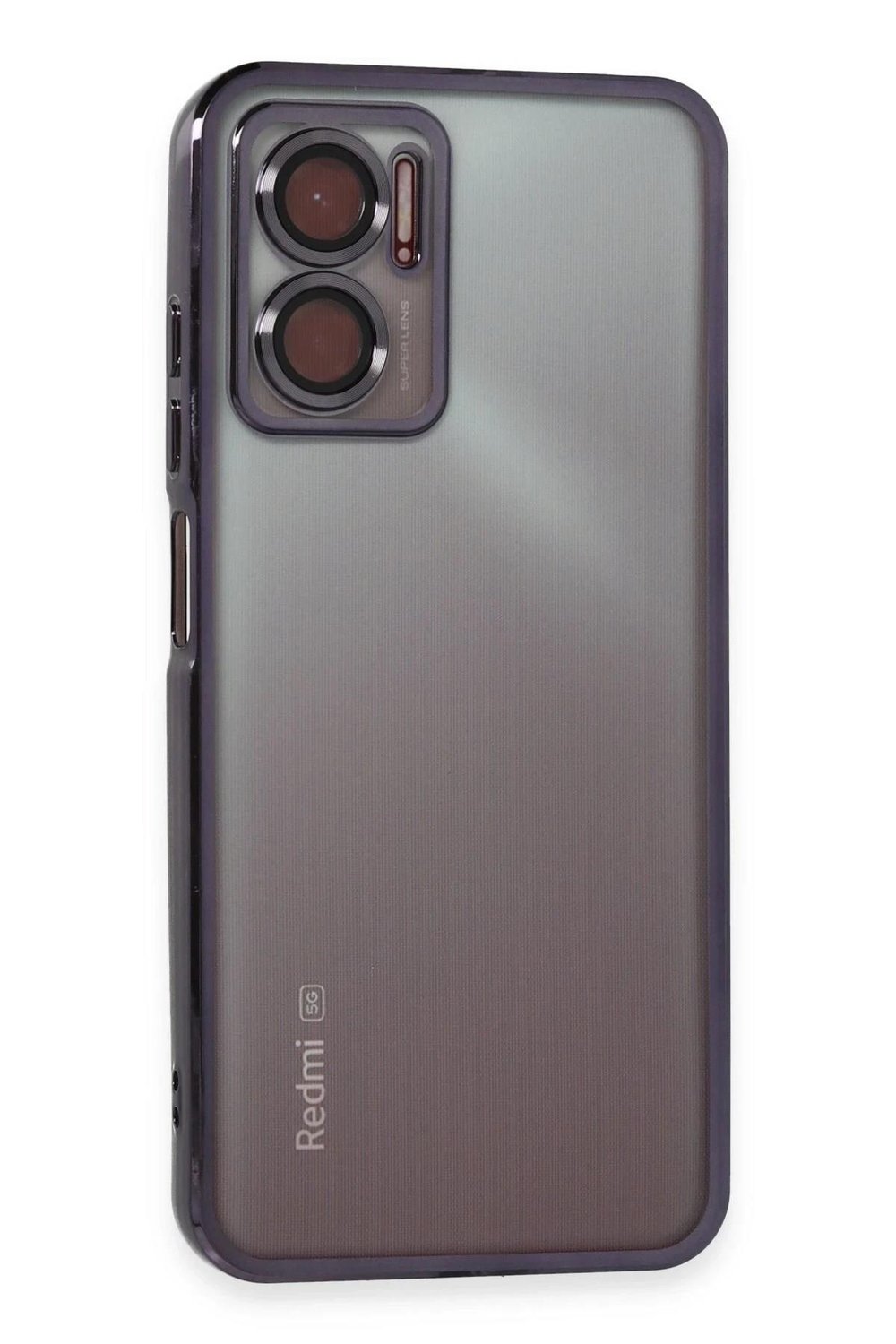 Mey İthalat®   Redmi 10 5G Kılıf  Lensli Silikon - Mor
