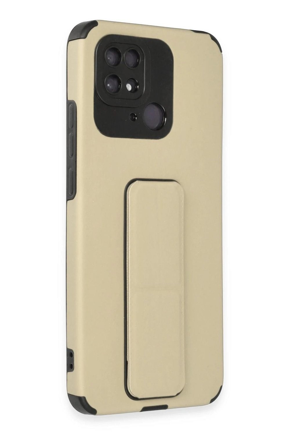Mey İthalat®   Redmi 10C Kılıf Mega Standlı Silikon - Gold