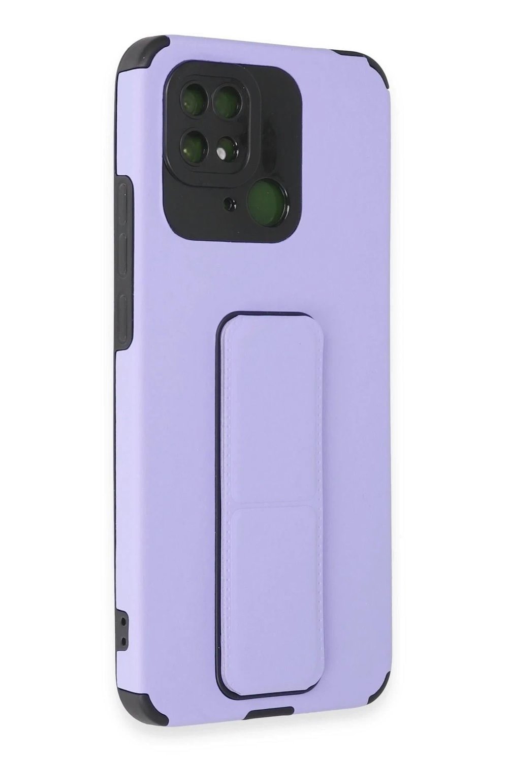 Mey İthalat®   Redmi 10C Kılıf Mega Standlı Silikon - Lila
