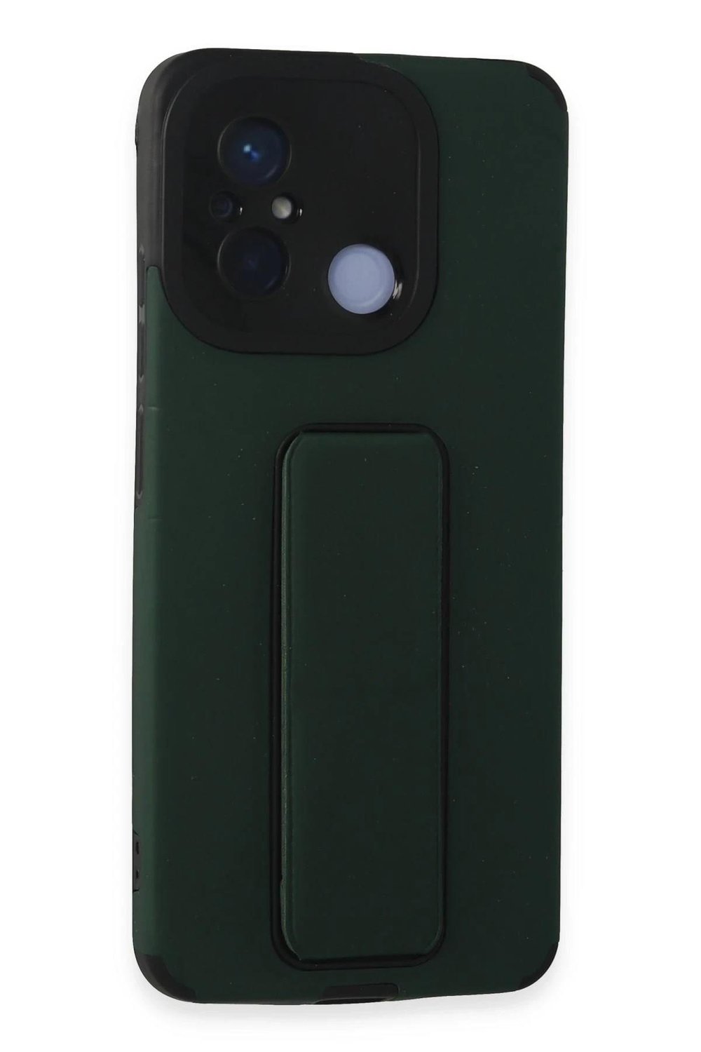 Mey İthalat®   Redmi 12C Kılıf Mega Standlı Silikon - Yeşil