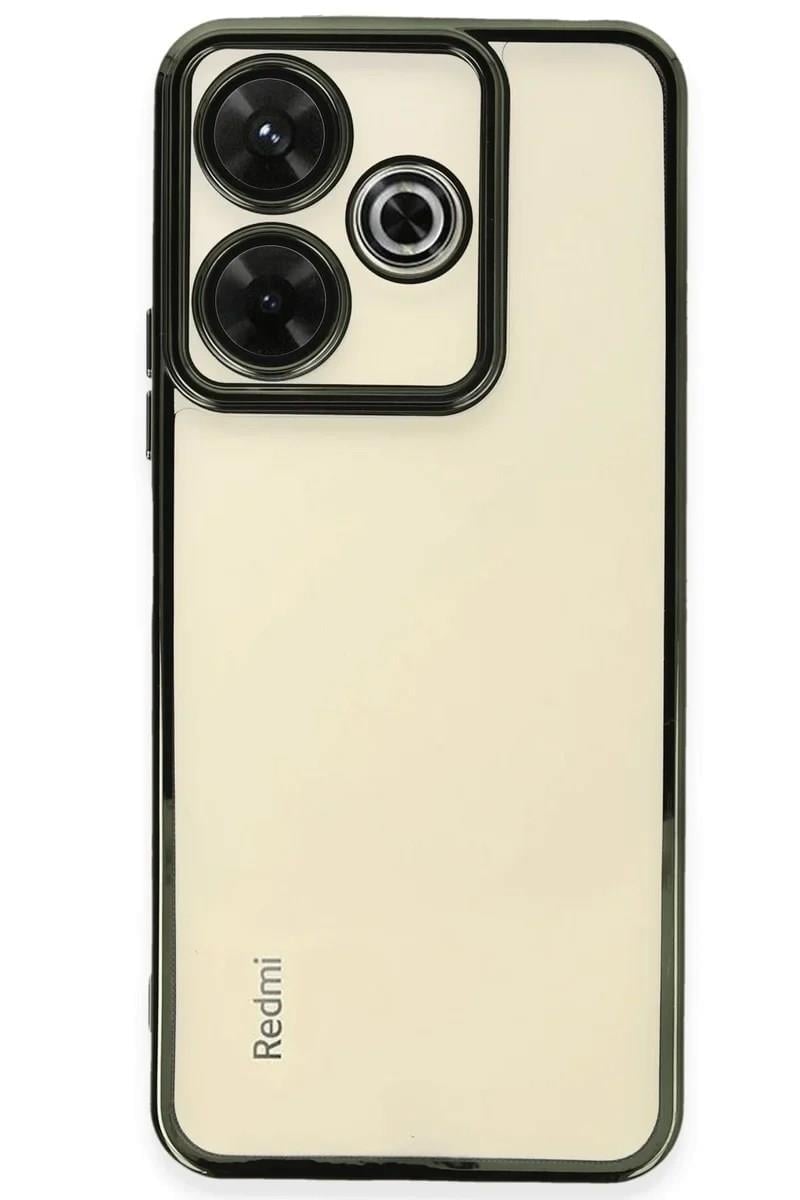Mey İthalat®   Redmi 13 4G Kılıf  Lensli Silikon - Yeşil