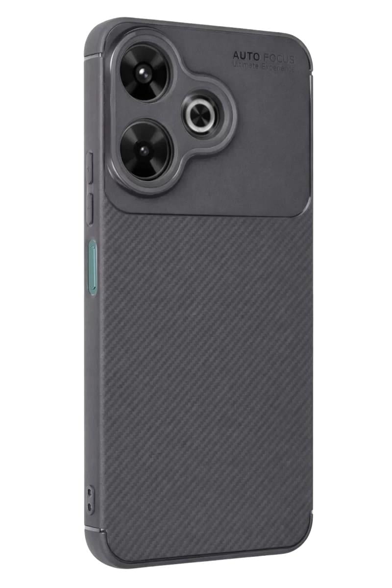 Mey İthalat®   Redmi 13 4G Kılıf Auto Focus Karbon Kapak - Gri