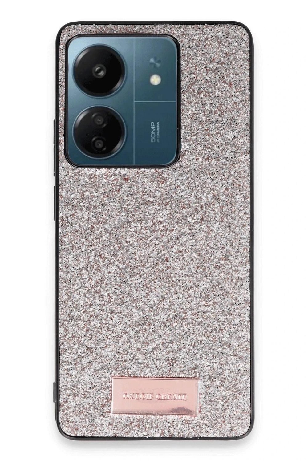 Mey İthalat®   Redmi 13C Bright Simli Kapak - Gold