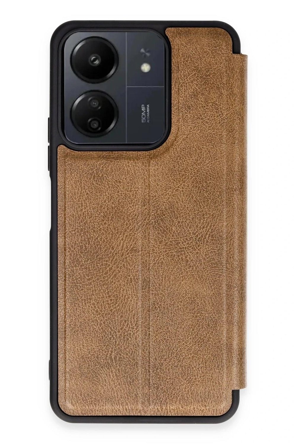 Mey İthalat®   Redmi 13C Kılıf Flip Cover - Taba