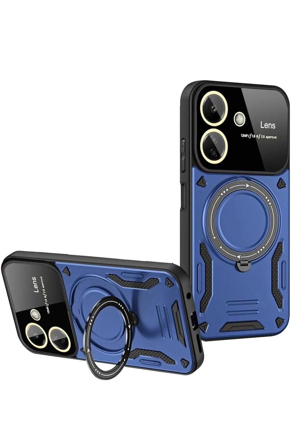 Mey İthalat®   Redmi 13C Kılıf Joy Lens Standlı Kapak - Lacivert