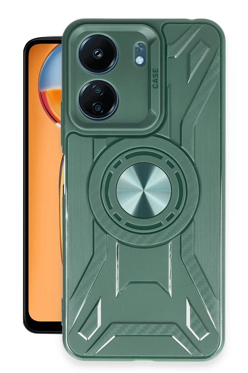 Mey İthalat®   Redmi 13C Kılıf Lincoln Silikon - Koyu Yeşil