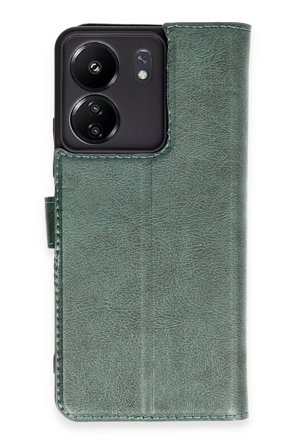 Mey İthalat®   Redmi 13C Kılıf Trend S Plus Kapaklı Kılıf - Yeşil