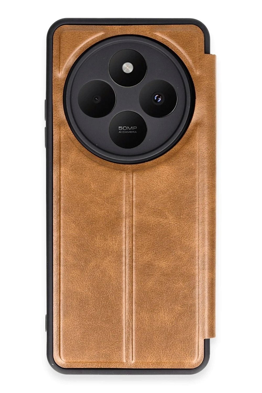 Mey İthalat®   Redmi 14C Kılıf Flip Cover - Taba