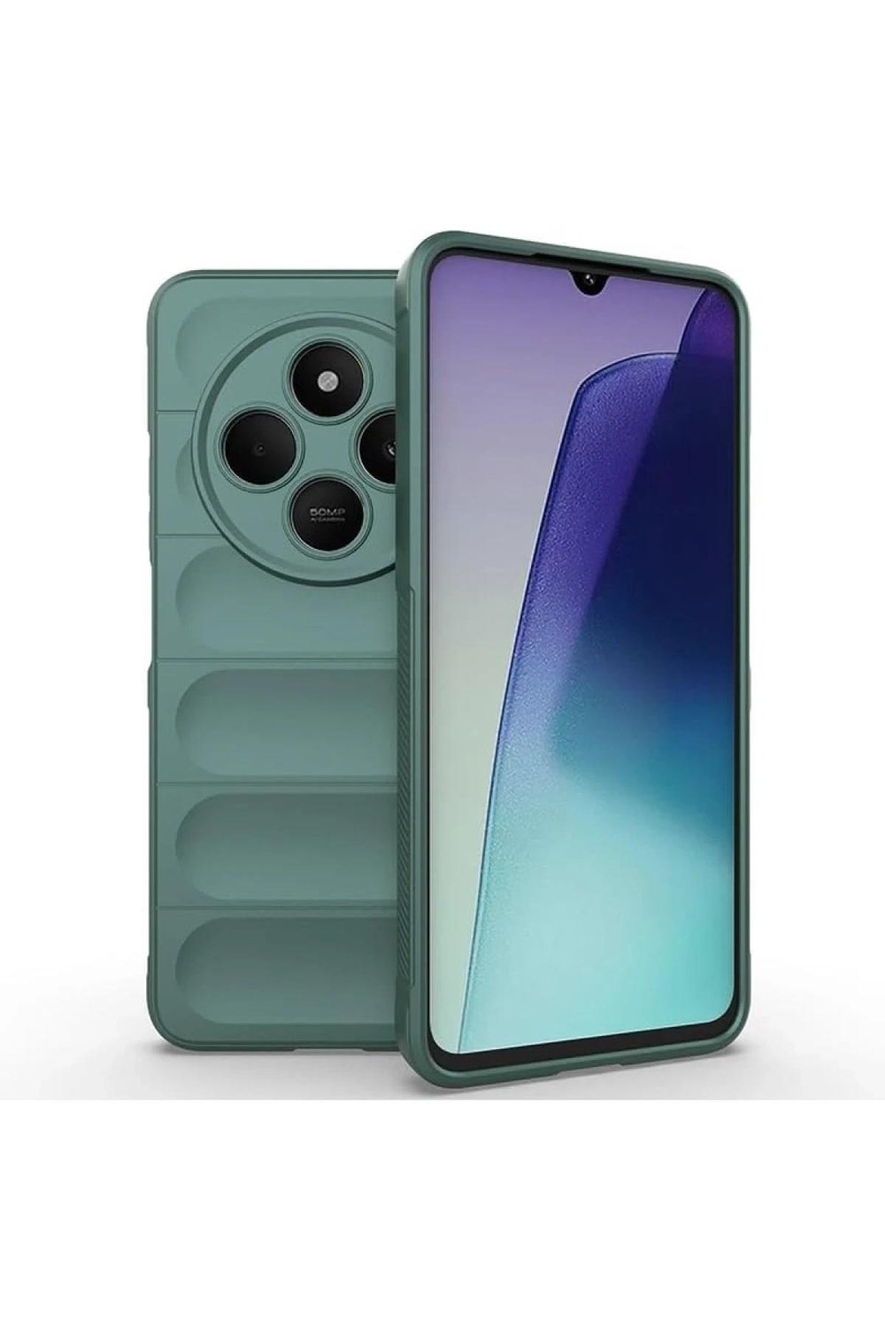 Mey İthalat®   Redmi 14C Kılıf Optimum Silikon - Koyu Yeşil